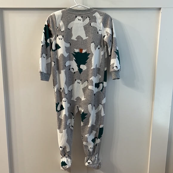 Carters Just One You 2T Fleece Footed Yeti Pajamas - Picture 2 of 3